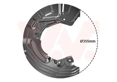 Spritzblech, Bremsscheibe Vorderachse links VAN WEZEL 0628371 Bild Spritzblech, Bremsscheibe Vorderachse links VAN WEZEL 0628371
