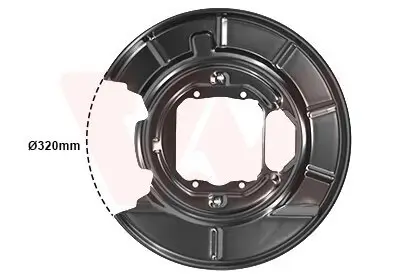 Spritzblech, Bremsscheibe Hinterachse rechts VAN WEZEL 0639374