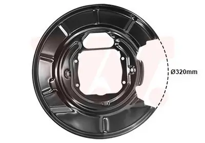 Spritzblech, Bremsscheibe Hinterachse links VAN WEZEL 0639377 Bild Spritzblech, Bremsscheibe Hinterachse links VAN WEZEL 0639377