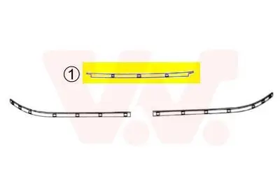 Zier-/Schutzleiste, Stoßfänger vorne VAN WEZEL 0639481 Bild Zier-/Schutzleiste, Stoßfänger vorne VAN WEZEL 0639481