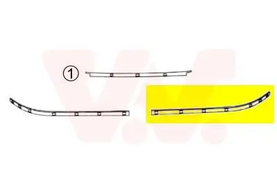 Zier-/Schutzleiste, Stoßfänger vorne links VAN WEZEL 0639485 Bild Zier-/Schutzleiste, Stoßfänger vorne links VAN WEZEL 0639485