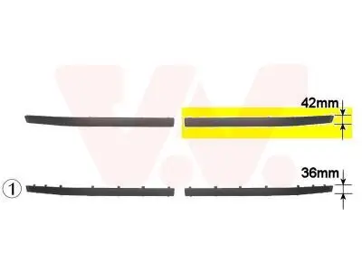 Zier-/Schutzleiste, Stoßfänger vorne links VAN WEZEL 0639583 Bild Zier-/Schutzleiste, Stoßfänger vorne links VAN WEZEL 0639583