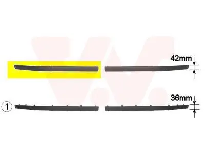 Zier-/Schutzleiste, Stoßfänger vorne rechts VAN WEZEL 0639584