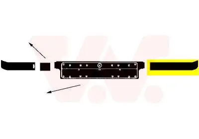 Zier-/Schutzleiste, Stoßfänger VAN WEZEL 0640581 Bild Zier-/Schutzleiste, Stoßfänger VAN WEZEL 0640581