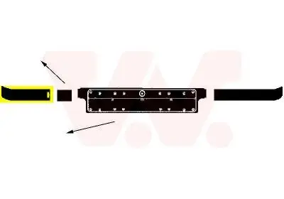 Zier-/Schutzleiste, Stoßfänger VAN WEZEL 0640582 Bild Zier-/Schutzleiste, Stoßfänger VAN WEZEL 0640582