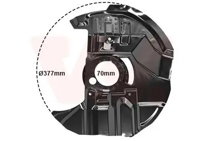 Spritzblech, Bremsscheibe Vorderachse links VAN WEZEL 0646375 Bild Spritzblech, Bremsscheibe Vorderachse links VAN WEZEL 0646375