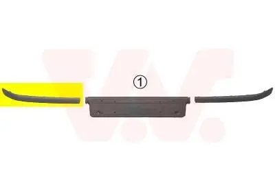 Zier-/Schutzleiste, Stoßfänger vorne rechts VAN WEZEL 0646584 Bild Zier-/Schutzleiste, Stoßfänger vorne rechts VAN WEZEL 0646584