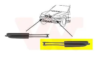 Lüftungsgitter, Stoßfänger vorne links VAN WEZEL 0646587 Bild Lüftungsgitter, Stoßfänger vorne links VAN WEZEL 0646587