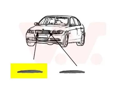 Zier-/Schutzleiste, Kühlergitter vorne rechts VAN WEZEL 0657416