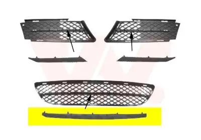 Lüftungsgitter, Stoßfänger vorne VAN WEZEL 0657480 Bild Lüftungsgitter, Stoßfänger vorne VAN WEZEL 0657480