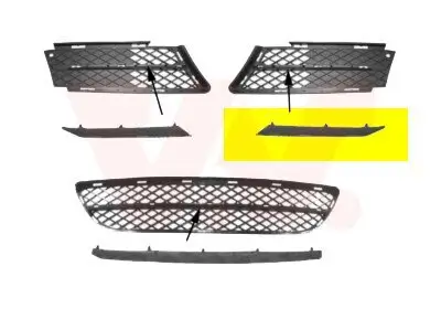 Lüftungsgitter, Stoßfänger vorne links VAN WEZEL 0657481 Bild Lüftungsgitter, Stoßfänger vorne links VAN WEZEL 0657481