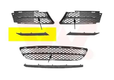 Blende, Stoßfänger vorne rechts VAN WEZEL 0657482