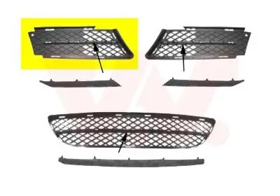 Lüftungsgitter, Stoßfänger vorne rechts VAN WEZEL 0657594 Bild Lüftungsgitter, Stoßfänger vorne rechts VAN WEZEL 0657594