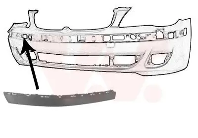 Zier-/Schutzleiste, Stoßfänger vorne rechts VAN WEZEL 0663582