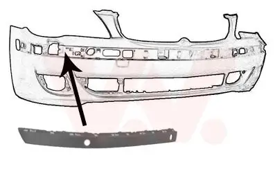Zier-/Schutzleiste, Stoßfänger vorne rechts VAN WEZEL 0663584