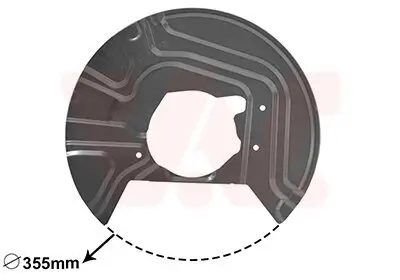 Spritzblech, Bremsscheibe Vorderachse rechts VAN WEZEL 0680372 Bild Spritzblech, Bremsscheibe Vorderachse rechts VAN WEZEL 0680372
