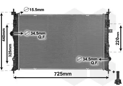 Kühler, Motorkühlung VAN WEZEL 09012710 Bild Kühler, Motorkühlung VAN WEZEL 09012710