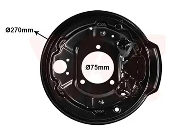 Abdeckblech, Bremstrommel Hinterachse links VAN WEZEL 0903373