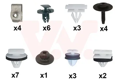 Montagesatz, Kotflügel vorne links vorne rechts VAN WEZEL 0949796 Bild Montagesatz, Kotflügel vorne links vorne rechts VAN WEZEL 0949796