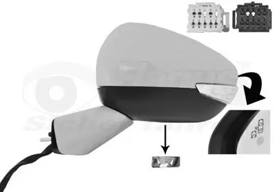 Außenspiegel links VAN WEZEL 0979827 Bild Außenspiegel links VAN WEZEL 0979827