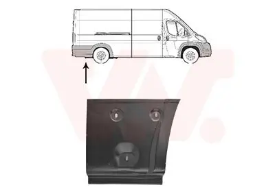 Seitenwand hinten rechts hinter der Achse VAN WEZEL 0982134 Bild Seitenwand hinten rechts hinter der Achse VAN WEZEL 0982134