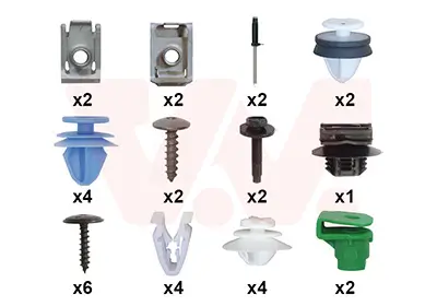 Montagesatz, Stoßfänger hinten VAN WEZEL 0989793