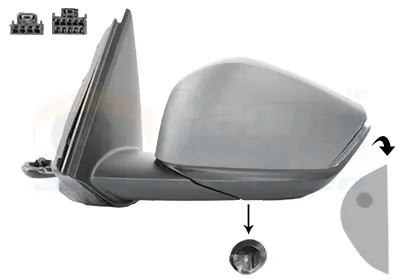 Außenspiegel links VAN WEZEL 0989827