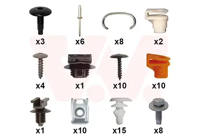 Montagesatz, Stoßfänger vorne VAN WEZEL 0991794