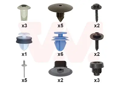 Montagesatz, Kotflügel vorne links vorne rechts VAN WEZEL 1511796