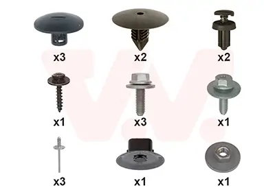 Montagesatz, Kotflügel vorne links vorne rechts VAN WEZEL 1518796
