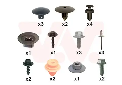 Montagesatz, Kotflügel vorne links vorne rechts VAN WEZEL 1528796