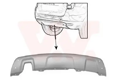 Zier-/Schutzleiste, Stoßfänger hinten VAN WEZEL 1555509 Bild Zier-/Schutzleiste, Stoßfänger hinten VAN WEZEL 1555509