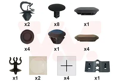 Montagesatz, Motorhaube vorne VAN WEZEL 1555797 Bild Montagesatz, Motorhaube vorne VAN WEZEL 1555797