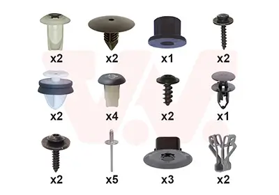 Montagesatz, Kotflügel vorne links vorne rechts VAN WEZEL 1557796