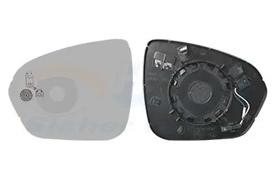 Spiegelglas, Außenspiegel links VAN WEZEL 1557835