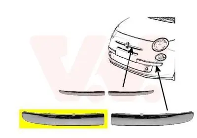 Zier-/Schutzleiste, Stoßfänger vorne rechts VAN WEZEL 1604582 Bild Zier-/Schutzleiste, Stoßfänger vorne rechts VAN WEZEL 1604582