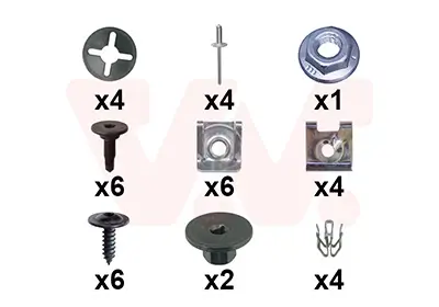 Montagesatz, Stoßfänger vorne VAN WEZEL 1604794 Bild Montagesatz, Stoßfänger vorne VAN WEZEL 1604794