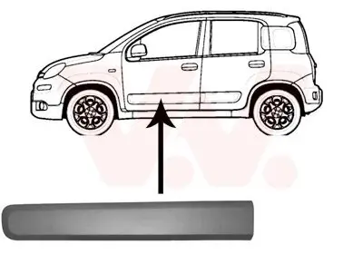 Zier-/Schutzleiste, Tür VAN WEZEL 1607423 Bild Zier-/Schutzleiste, Tür VAN WEZEL 1607423