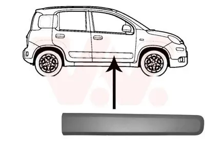 Zier-/Schutzleiste, Tür vorne rechts VAN WEZEL 1607424