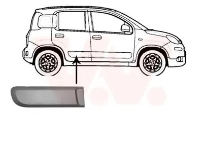Zier-/Schutzleiste, Tür hinten rechts VAN WEZEL 1607428