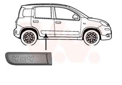 Zier-/Schutzleiste, Tür VAN WEZEL 1613428 Bild Zier-/Schutzleiste, Tür VAN WEZEL 1613428