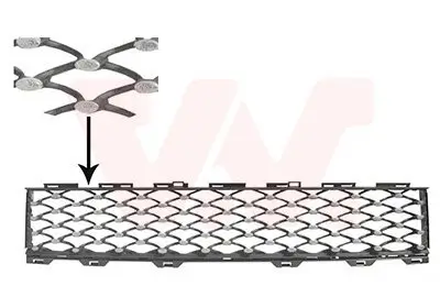 Lüftungsgitter, Stoßfänger VAN WEZEL 1614599