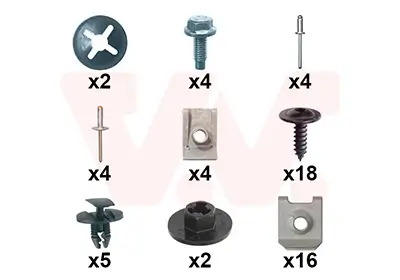 Montagesatz, Stoßfänger vorne VAN WEZEL 1614794 Bild Montagesatz, Stoßfänger vorne VAN WEZEL 1614794