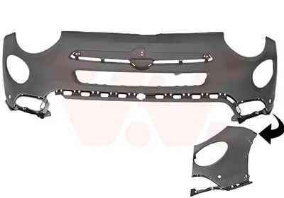 Stoßfänger vorne VAN WEZEL 1618577 Bild Stoßfänger vorne VAN WEZEL 1618577