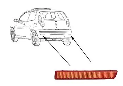 Rückstrahler rechts Stoßfänger VAN WEZEL 1622940