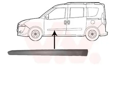 Zier-/Schutzleiste, Tür vorne links VAN WEZEL 1638423 Bild Zier-/Schutzleiste, Tür vorne links VAN WEZEL 1638423