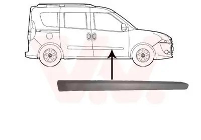 Zier-/Schutzleiste, Tür vorne rechts VAN WEZEL 1638424 Bild Zier-/Schutzleiste, Tür vorne rechts VAN WEZEL 1638424
