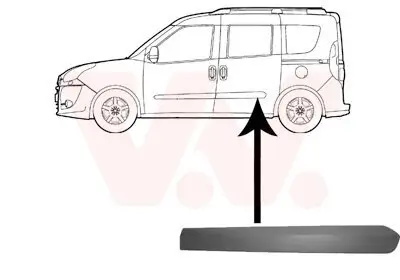 Zier-/Schutzleiste, Tür hinten links VAN WEZEL 1638425 Bild Zier-/Schutzleiste, Tür hinten links VAN WEZEL 1638425