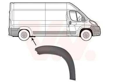 Verbreiterung, Kotflügel hinten rechts VAN WEZEL 1651424 Bild Verbreiterung, Kotflügel hinten rechts VAN WEZEL 1651424