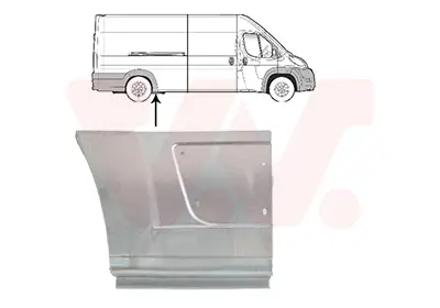 Seitenwand hinten rechts vor der Achse VAN WEZEL 1652142